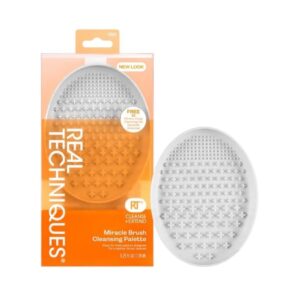 Real Techniques Brush Cleansing Palette with Brush Cleansing Gel ريل تكنيك أداه تنظيف الفرش