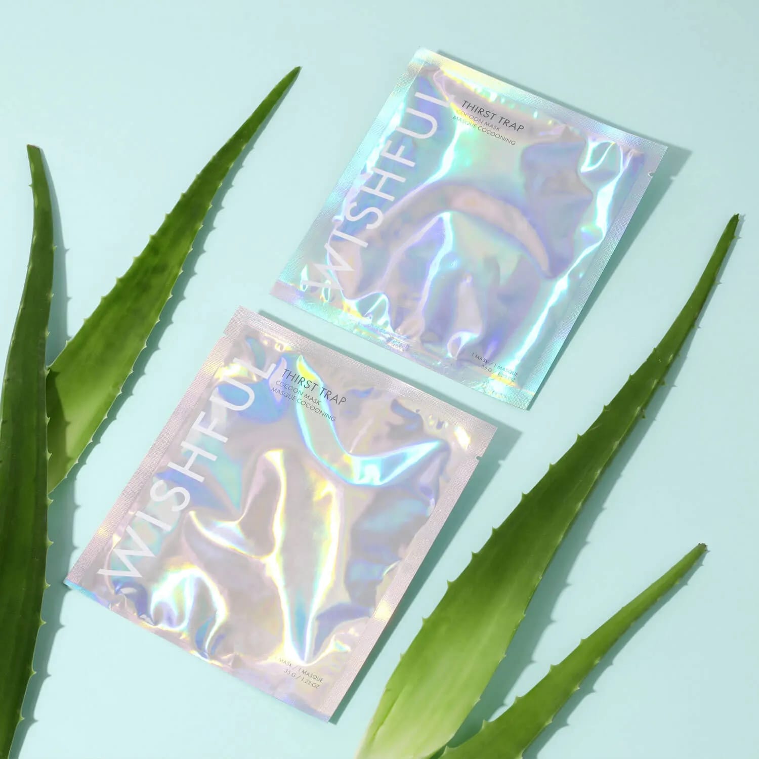HUDA BEAUTY WISHFUL Thirst Trap Rose & Aloe Vera Soothing Sheet Mask هدى بيوتي وش فل شيت ماسك - Image 3