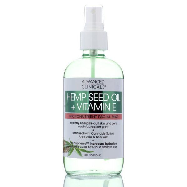 ADVANCED CLINICALS Hemp + Vitamin E FACE MIST أدفانس كلينكالز رذاذ للبشرة