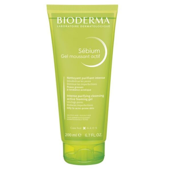 BIODERMA intense purifying cleansing oily acne -prone skin 200 ml بايو ديرما غسول منقي للبشرة الدهنية