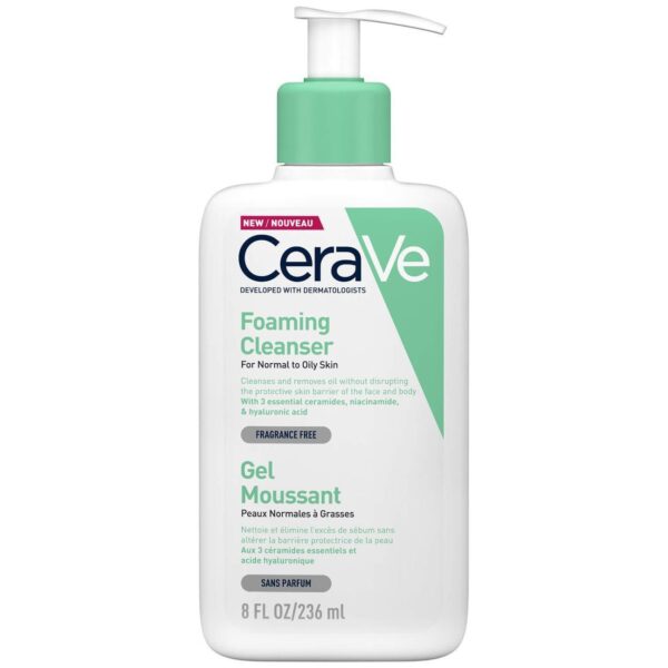 Cerave Foaming facial cleanser for normal oily skin 236 ml سيرافي غسول للبشرة العادية والدهنية
