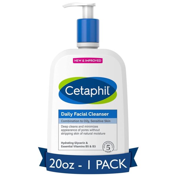 Cetaphil Daily Facial Cleanser Combinnation ti oily Sensitive Skin 591 ml سيتافيل غسول للبشرة المختلطة والدهنية