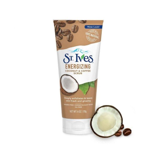 ST.Ives ENERGIZING COCONUT &COFFEE SCRUB ستيفز مقشر جوز الهند والقهوة