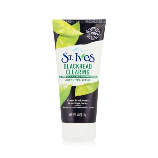 ST.Ives BLACK HEAD CLEARING GREEN TEA SCRUB ستيفز مقشر لتنظيف الرؤوس السوداء بالشاي الاخضر