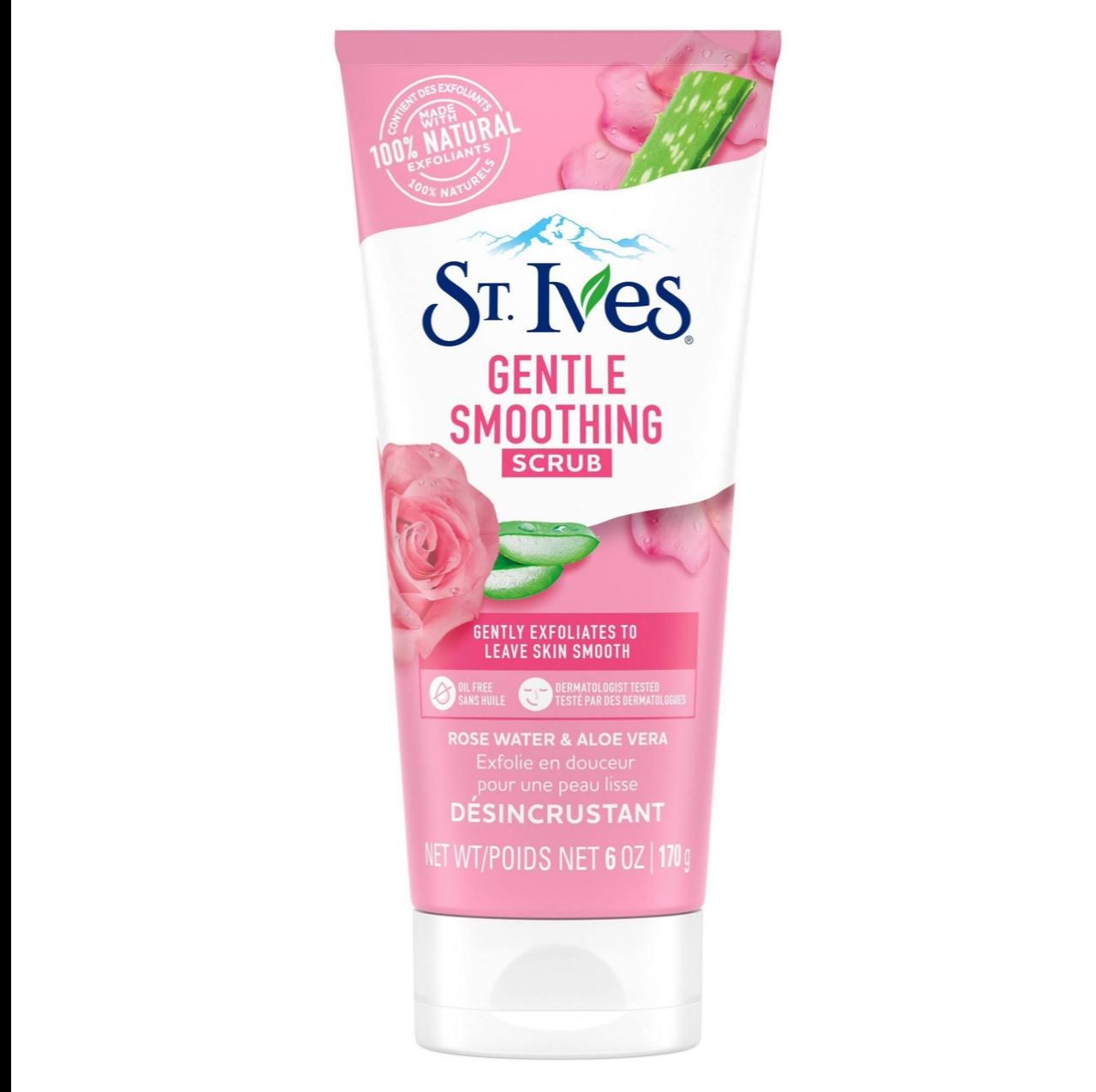 ST.Ives GENTL SMOOTHING SCRUB ROSE WATER&ALOE VERA ستيفز مقشر بالورد والصبار