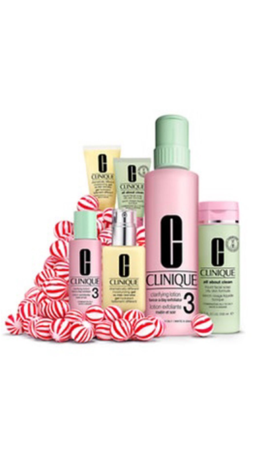 CLINIQUE 3 STEP  Skin Types 3 Big Size with pump combination oily كلينك مجموعة العناية  بالبشرة بلحجم الكبير مزودة بضاغطة