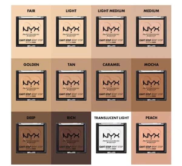 NYX CAN'T STOP WON'T STOP MATTIFYING POWDER - Lightان واي اكس كانت ستوب ونت ستوب ماتفاينغ باودر