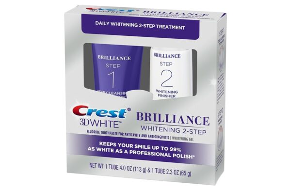 Crest 3D White Brilliance 2 Step Toothpaste كريست بريليانس مجموعة العناية بالأسنان