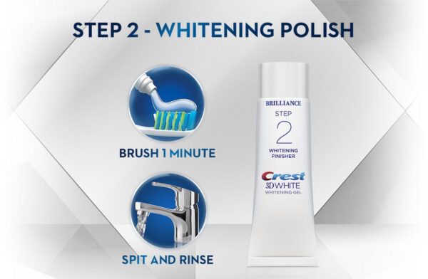 Crest 3D White Brilliance 2 Step Toothpaste كريست بريليانس مجموعة العناية بالأسنان