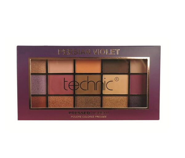 TECHNIC PERSIAN VIOLET PRESSED PIGMENT EYE SHADOW PALETTE تكنيك باليت ظلال العيون