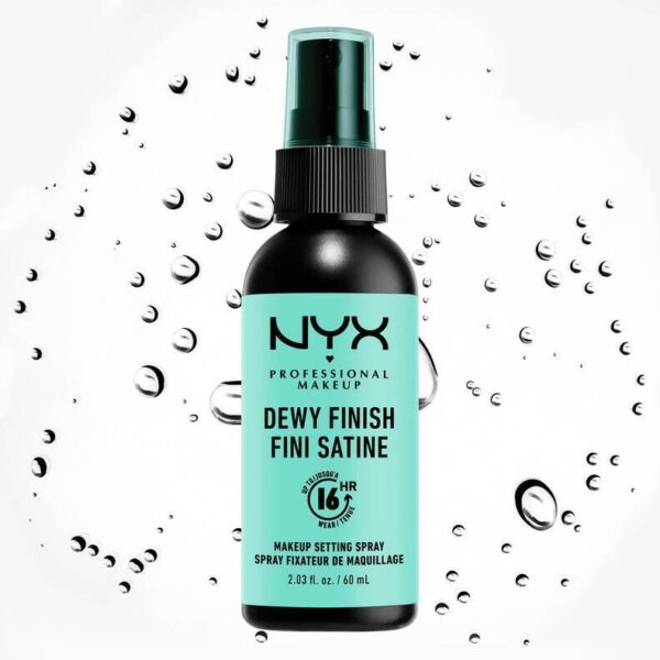 NYX DEWY FINISH FINI SATINE MAKEUP SETTING SPRAY ان واي اكس ديوي فنش ميكاب سيتنغ سبراي