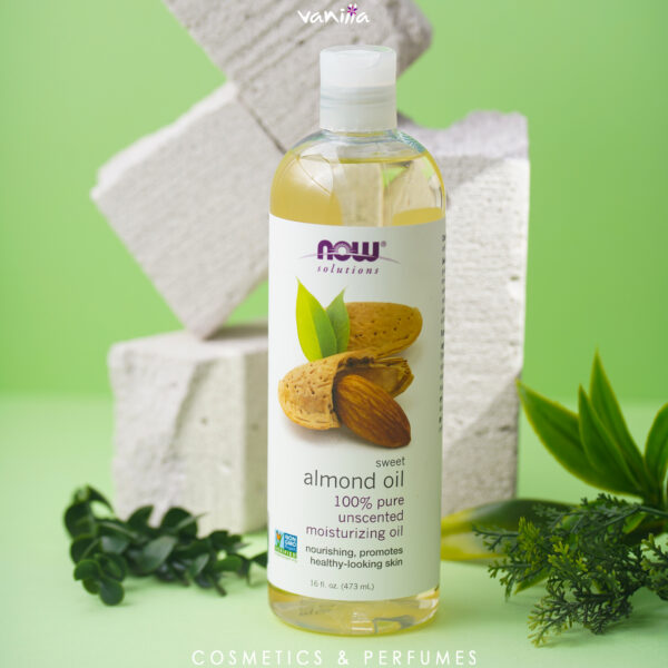 now almond oil 100% pure 473 ml ناو زيت اللوز