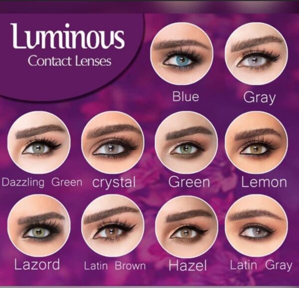 LUMINOUS LENSES عدسات لومينوس الشهرية بعرض خاص 3 قطع ب30 الف