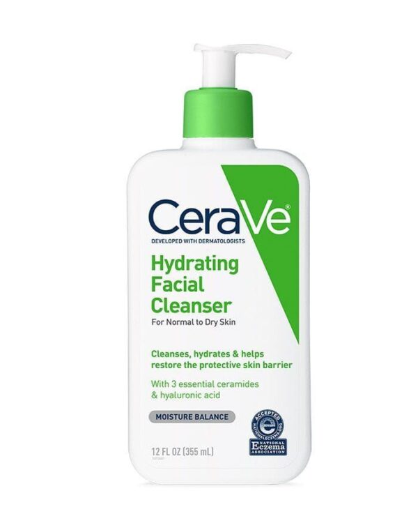 Cerave hydrating facial cleanser for normal to dry skin 355ml سيرافي غسول مرطب للبشرة العادية والجافة