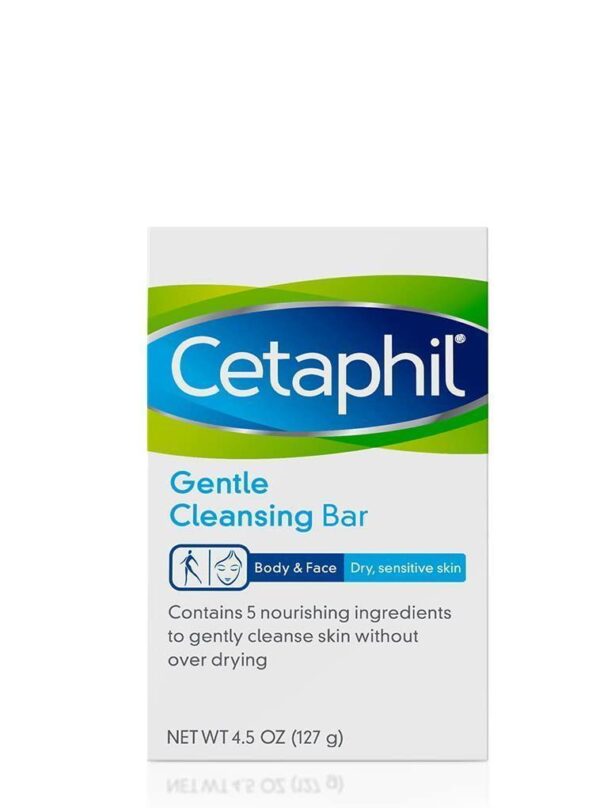 Cetaphil Gentle Cleansing Bar Body& Face Dry,Senstive skin 127g سيتافيل صابون للوجه والجسم