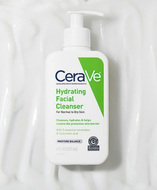 Cerave hydrating facial cleanser for normal to dry skin 237ml سيرافي غسول مرطب للبشرة العادية والجافة الاصدار الامريكي