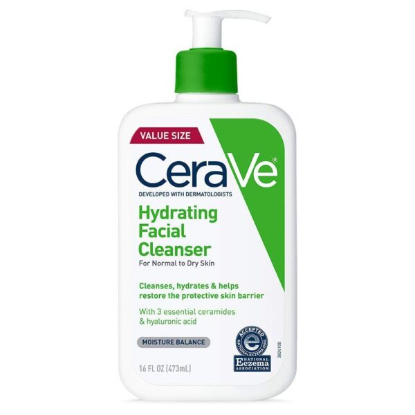 Cerave hydrating facial cleanser for normal to dry skin ml سيرافي غسول مرطب للبشرة العادية والجافة الاصدار الامريكي 473