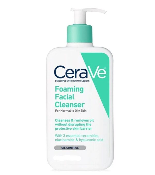 Cerave Foaming Facial Cleanser FOR NORMAL TO OILY SKIN 237ml سيرافي منظف بشره جل للبشره العاديه والدهنية الاصدار الامريكي