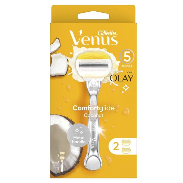 Venus Gillette Comfortglide Coconut فينوس كومفورت جلايدجوز الهند شفرات حلاقة