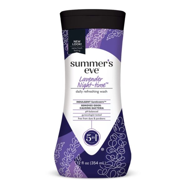 Summer’s eve Lavender Night-time Daily Refreshing Wash 354ml غسول المناطق الحساسة الليلي باللافندر