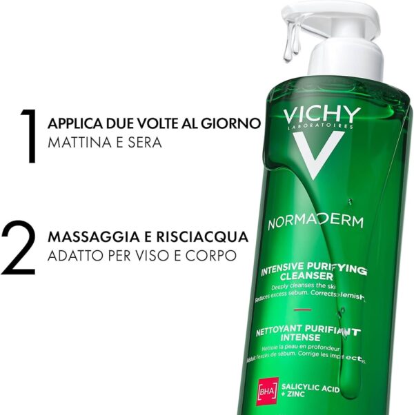 Vichy Normaderm Phytosolution Inten. Purifying Gel 400ml فيجي غسول جل للبشرة - Image 6