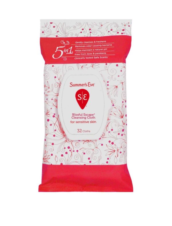 Summers Eve Cleansing Cloths Blissful Escape سمر ايف مناديل يومية