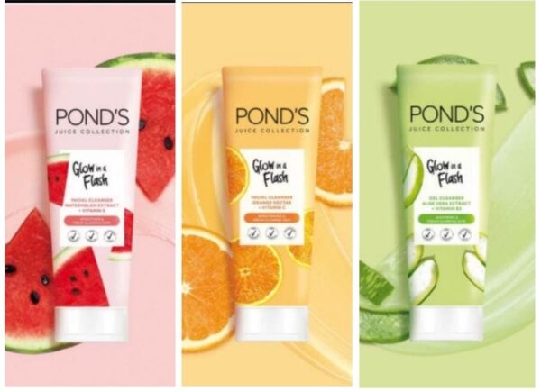 Pond’s Juice Collection Glow In A Flash Facial Cleanser بوندز غسول رغوي للوجه