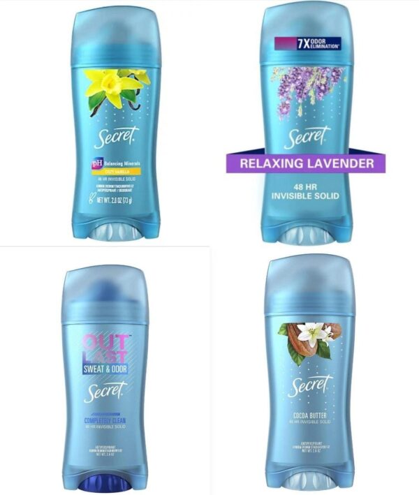 Secret 48hr invsibil solid deodorant سيكرت مزيل تعرق ستك