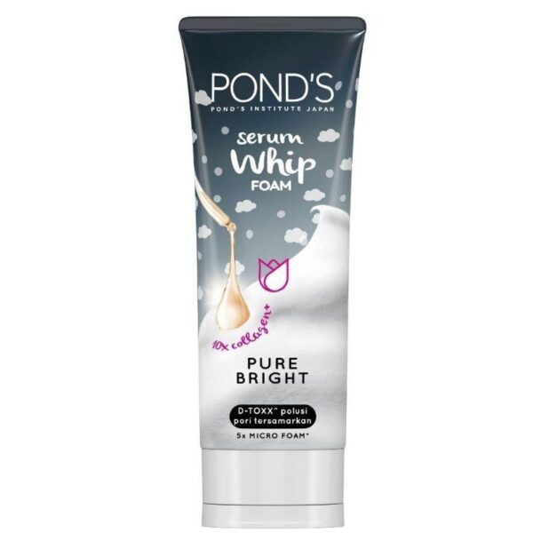 Ponds Pure Bright 100g Serum Whip Foam Facial Wish بوندز بيور برايت غسول رغوي