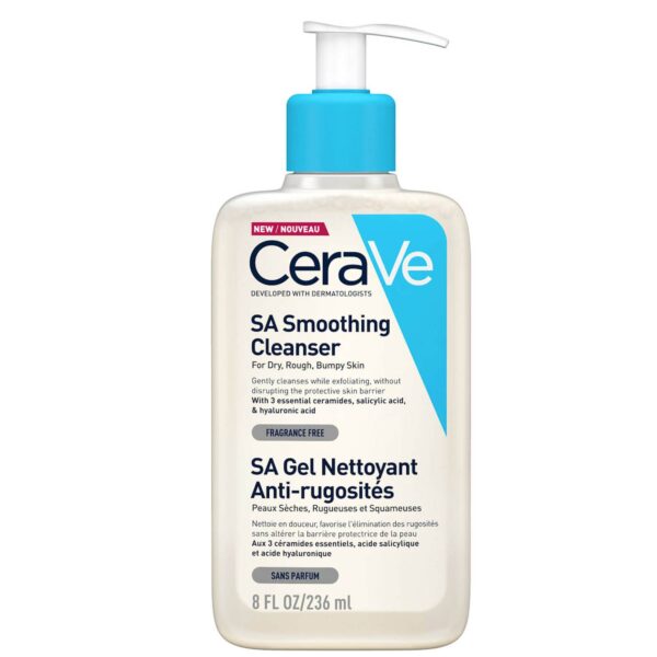 CERAVE SA SMOOTHING CLEANSER WITH SALICYLIC ACID FOR DRY, ROUGH & BUMPY SKIN 236ML سيرافي غسول بشرة جافة