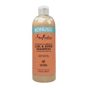 Shea Mousture Curl & Shine  Shampoo Bonus 50 % free 586ml  شامبو شيا مويستشر للشعر الكيرلي