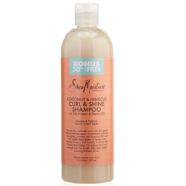 Shea Mousture Curl & Shine Shampoo Bonus 50 % free شامبو شيا مويستشر للشعر الكيرلي