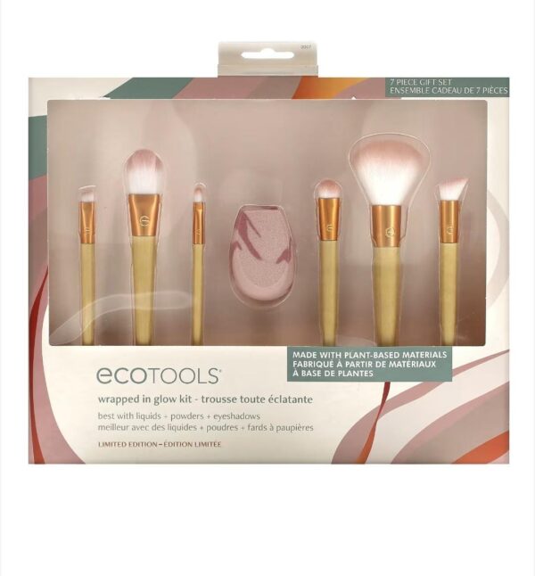 EcoTools Wrapped In Glow Kit, Limited Edition, 7 Piece Set إيكو تولز مجموعه فرش المكياج