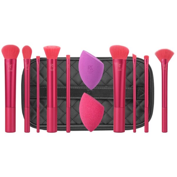 Real Techniques Frost Your Face Makeup Brush & Sponge Set ريل تكنيك مجموعه فرش المكياج