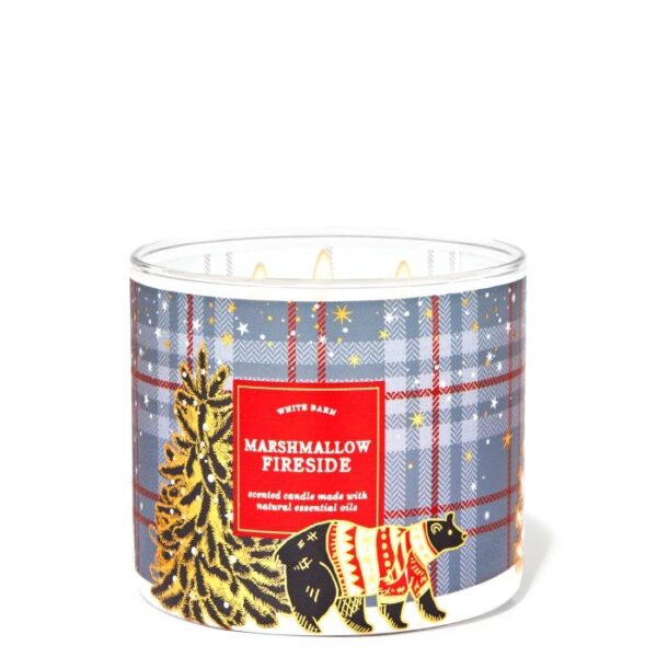 BATH BODY WORKS MARSHMALLOW FIRESIDE CANDLE باث بدي شمع معطر