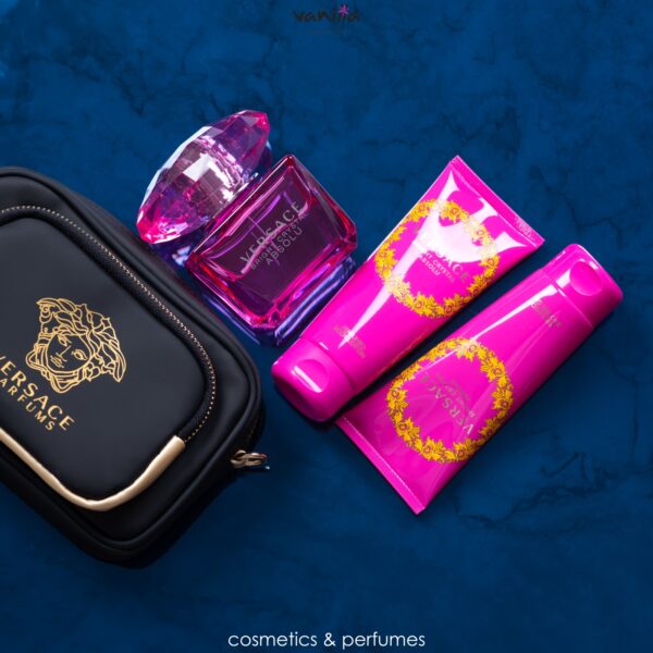 VERSACE BRIGHT CRYSTAL ABSOLU PARFUM SET مجموعة نسائية فخمة من فرزاجي