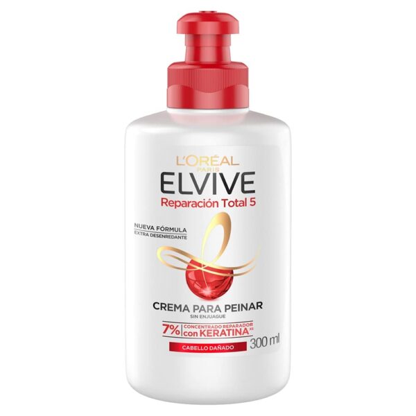 LOREAL ELVIVE KERATINA CREMA PARA PEINAR 300 ML لوريال كريم للشعر