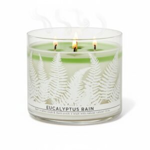 BATH BODY WORKS EUCALYPTUS RAIN  CANDLE شموع معطر