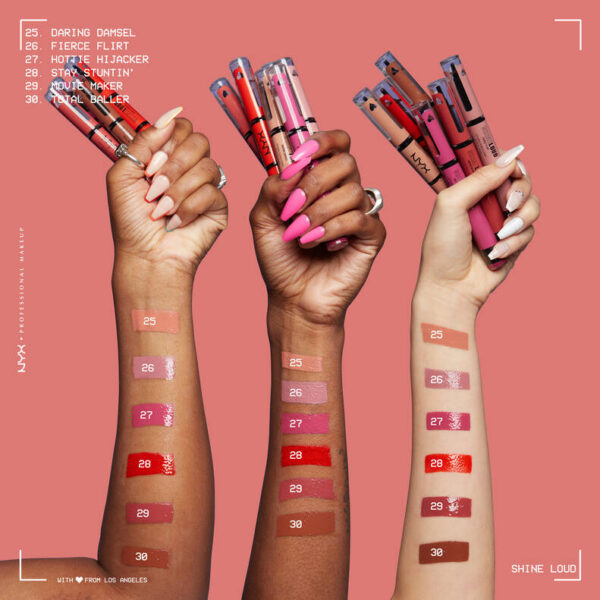 Nyx shine loud lip gloss and lip color احمر شفاه بطرفين طرف مات وطرف لامع