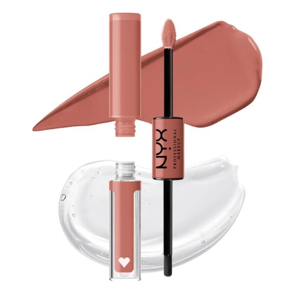 Nyx shine loud lip gloss and lip color احمر شفاه بطرفين طرف مات وطرف لامع