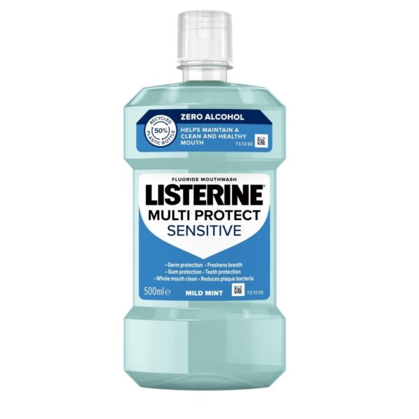 LISTERINE MULTI PROTECT SENSITIVE MOUTH WASH 500 ML غسول للفم