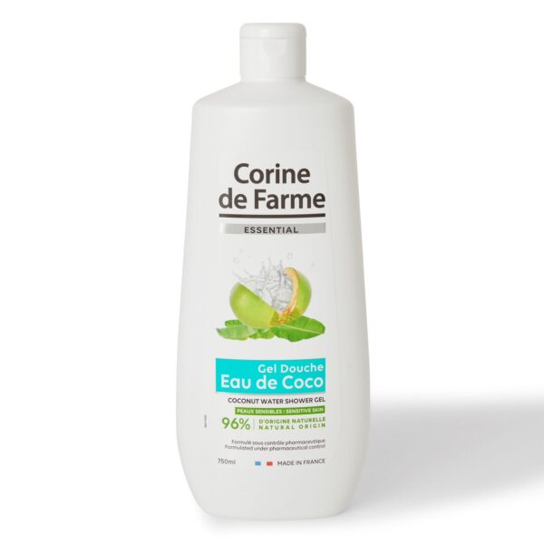 corine de farme COCONUT WATER SHOWER GEL 750 ML غسول جسم بماء جوز الهند