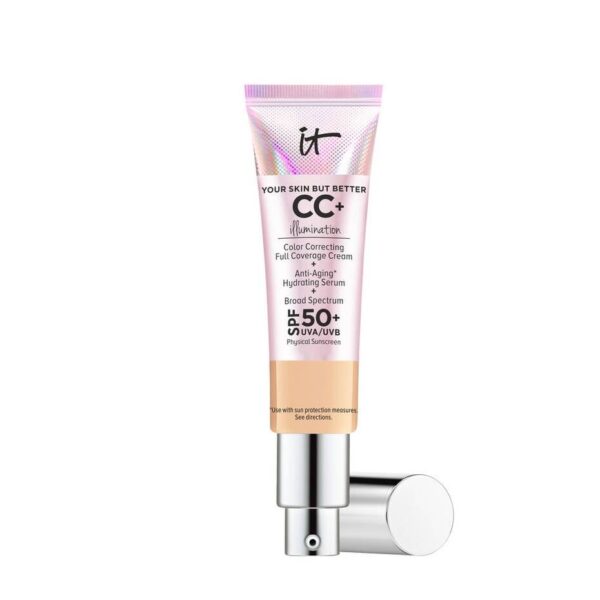 it Cosmetics FOUNDATION CC+ Cream Illumination Full-Coverage Foundation with SPF 50+ 32ml Medium كريم اساس عالي التغطيةمع عامل حماية من الشمس و مقاوم للشيخوخة