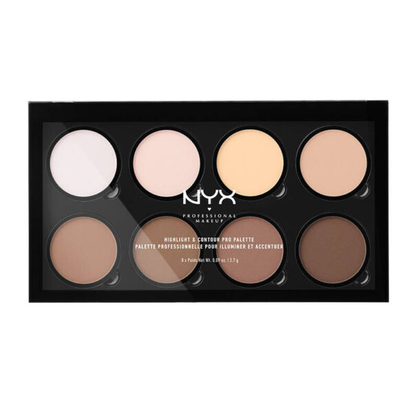 NYX HIGHLIGHT & CONTOUR PRO PALETTE Powders ان واي اكس كونتور هايلايتر باودر باليت