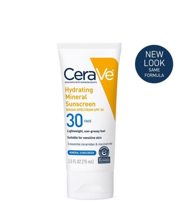 cerave Hydrating Mineral Sunscreen SPF 30 Face Lotion 75 ml سيرافي واقي حماية من الشمس للبشرة