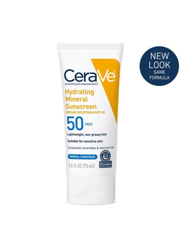 cerave Hydrating Mineral Sunscreen SPF 50 Face Lotion 75 ml سيرافي واقي حماية من الشمس للبشرة