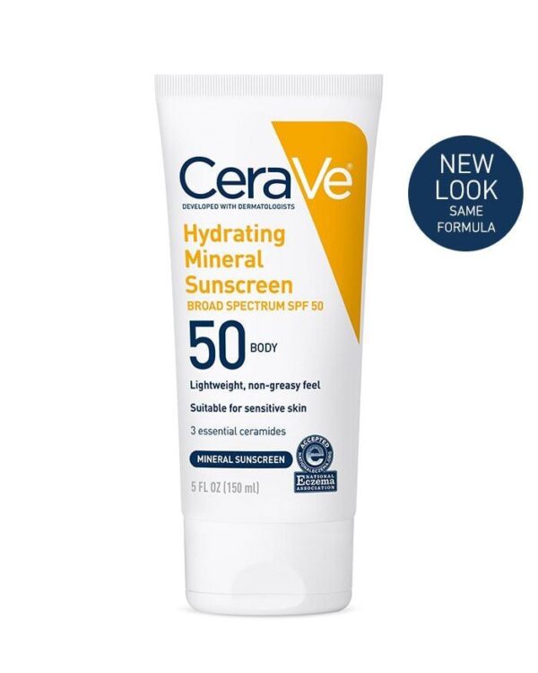 cerave Hydrating Mineral Sunscreen SPF 50 Body Lotion 150 ml سيرافي واقي حماية من الشمس للجسم