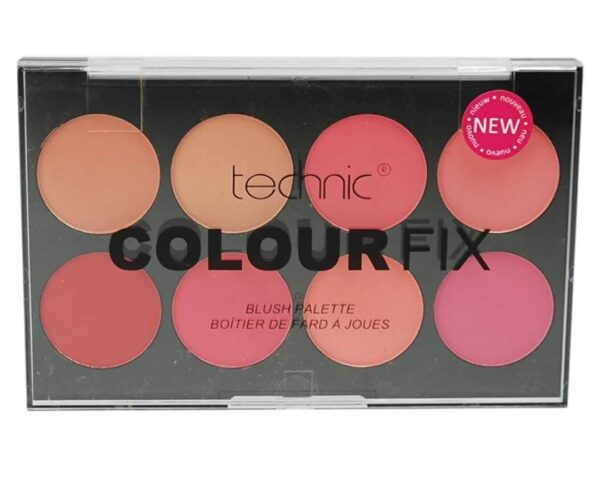 Technic Color Fix Pressed Powder 8 Color Blush Palette تنكيك باليت احمر خدود