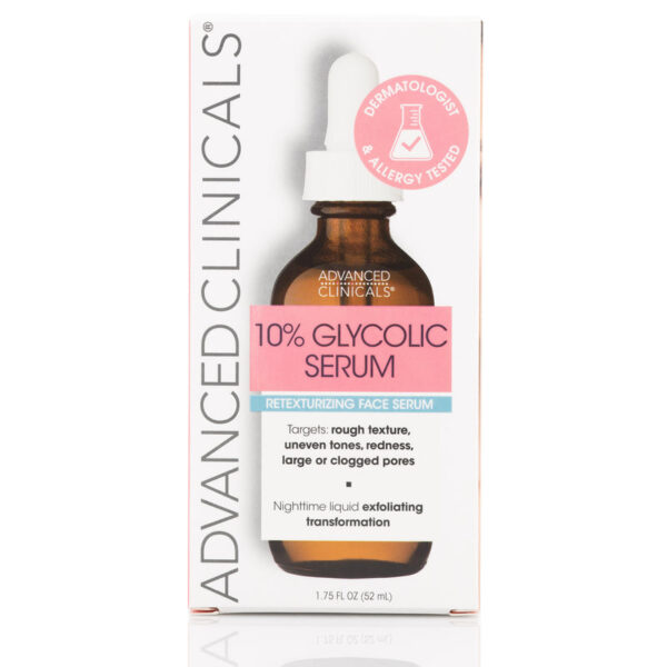 ADVANCED CLINICALS 10% Glycolic Acid Serum 52 ML ادفانس كلينكالز سيرم للبشرة