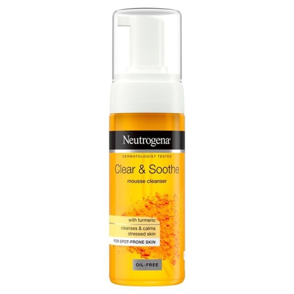 Neutrogena Soothing Clear Mousse Cleanser نتروجينا غسول رغوي للبشرة بالكركم